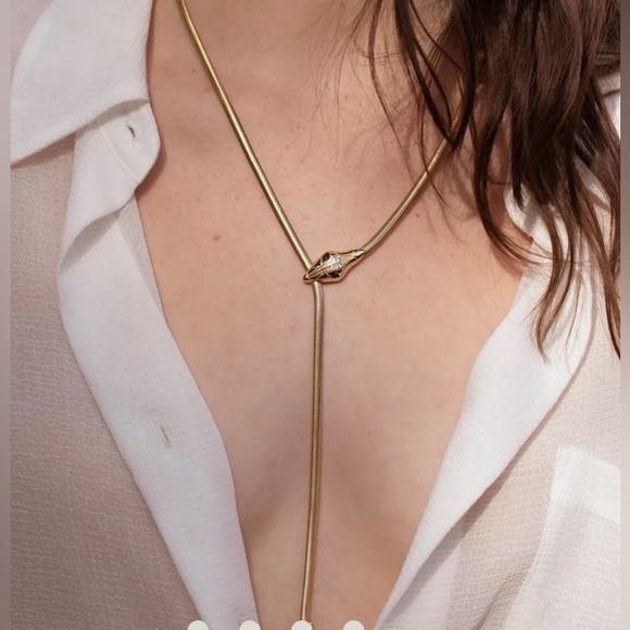 Awe Jewelry - Awe Inspired Snake Lariat 925 Silver